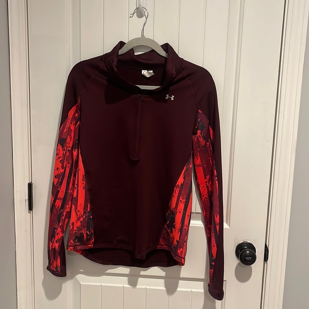 Women’s Under Armour ColdGear Armour Printed Zip. Size Medium. Fitted.